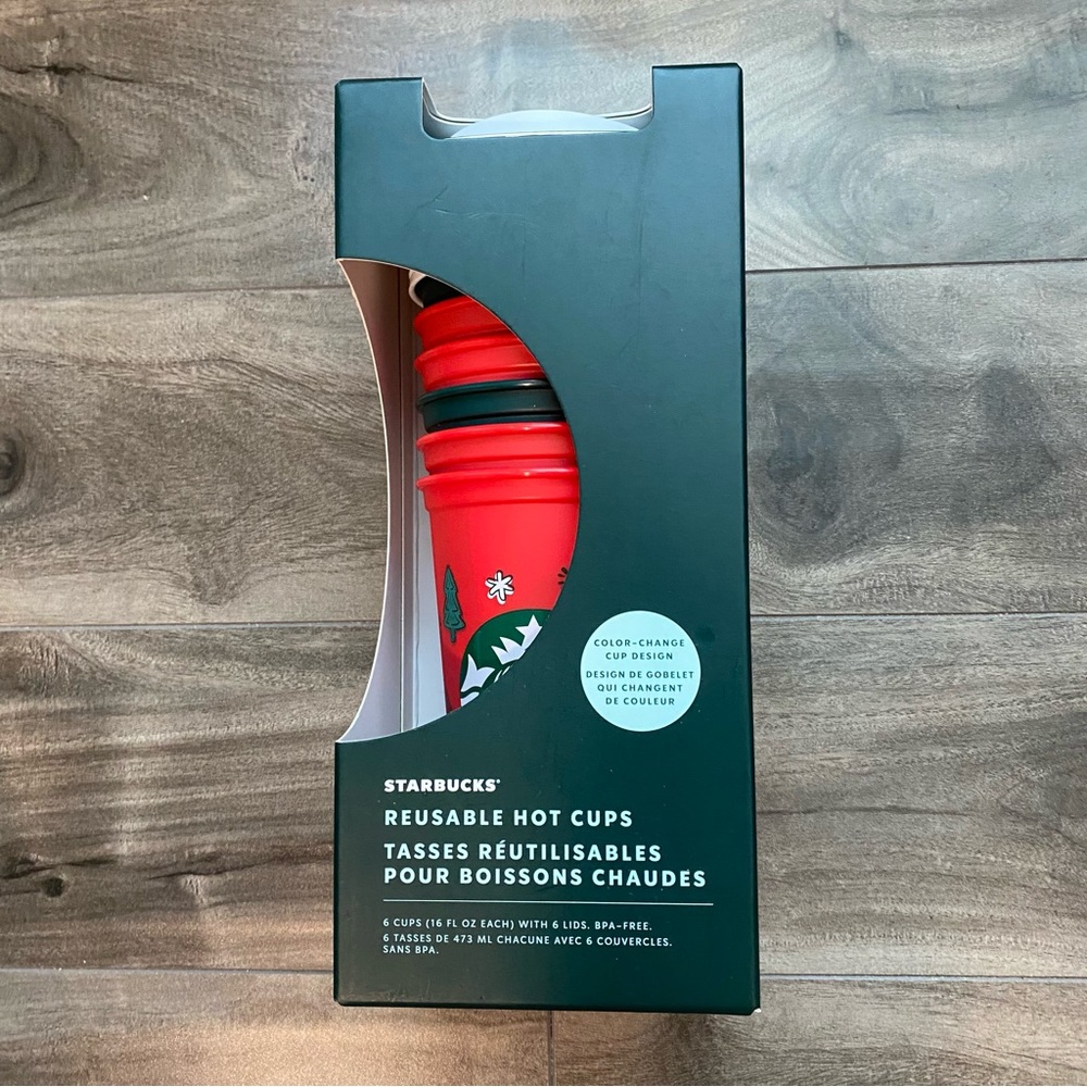 Starbucks Holiday 2022 Reusable Hot Cups - Set of 6